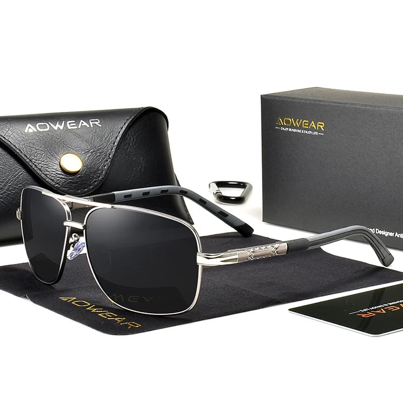 Square Retro Polarized Sunglasses - Brooksandezra