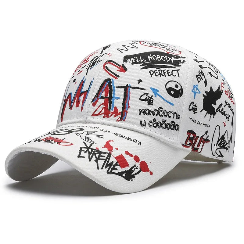 Graffiti Print Snapback Cap - Brooksandezra