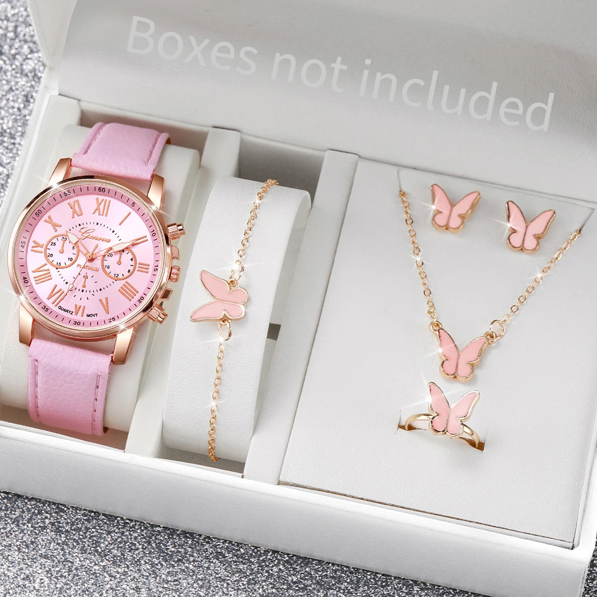 Women's Rhinestone Watch & Jewellery Set - Brooksandezra