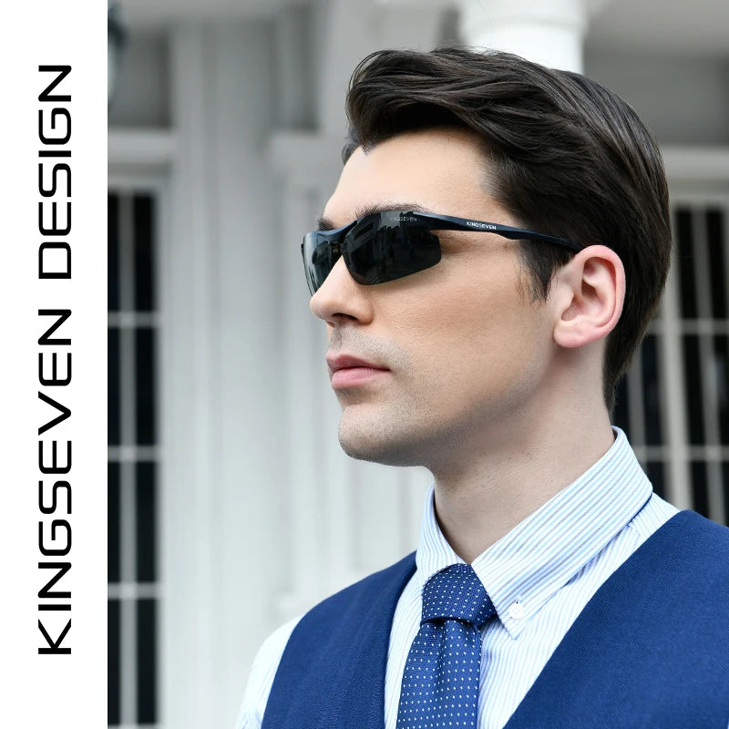 KINGSEVEN Polarized Aviator Sunglasses – Aluminium Frame Men's - Brooksandezra