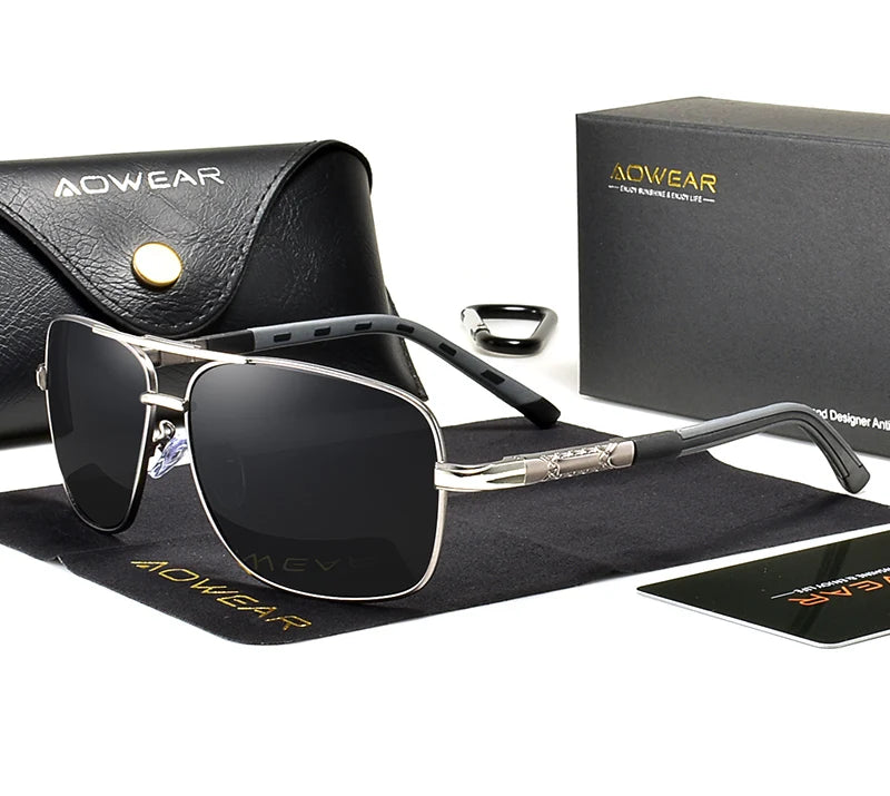 Square Retro Polarized Sunglasses - Brooksandezra