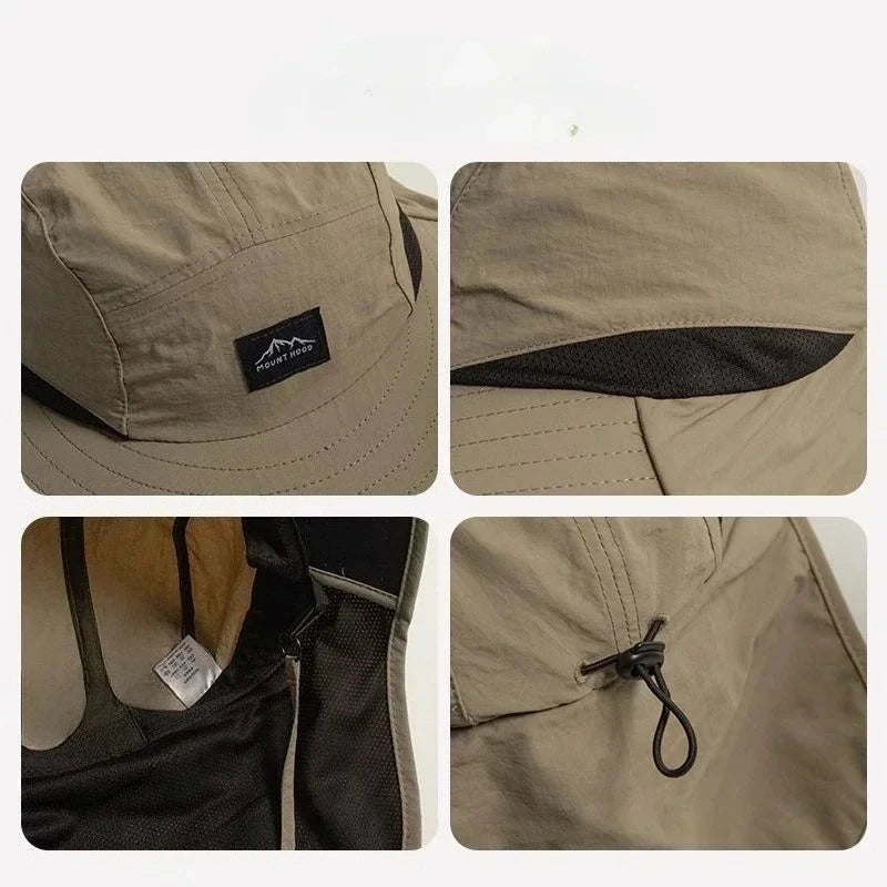 Wide Brim Neck Protection Sun Hat - Brooksandezra