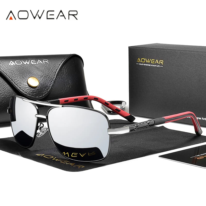 Rectangle Polarized Sunglasses - Brooksandezra