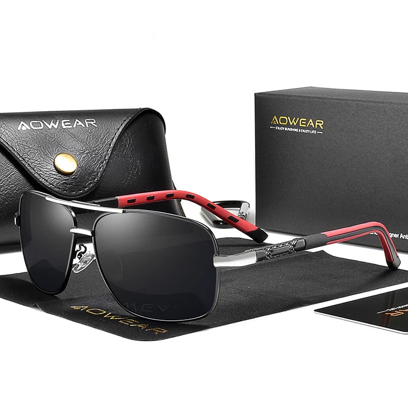 Square Retro Polarized Sunglasses - Brooksandezra