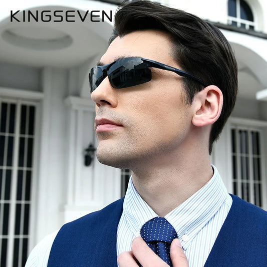 KINGSEVEN Polarized Aviator Sunglasses – Aluminium Frame Men's - Brooksandezra