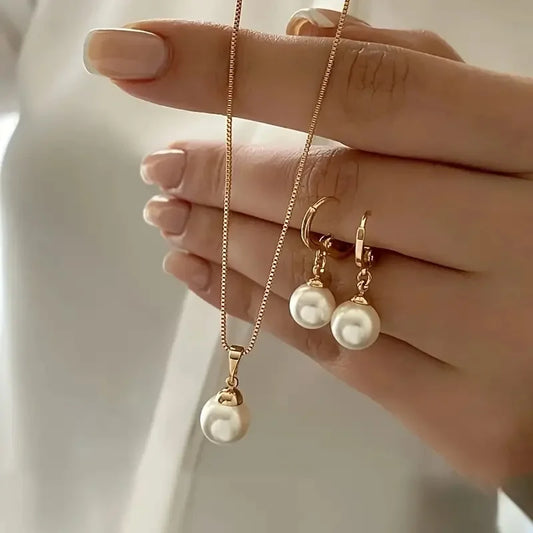 Pearl Jewellery Set - Brooksandezra