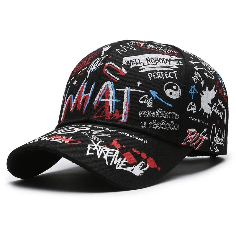 Graffiti Print Snapback Cap - Brooksandezra