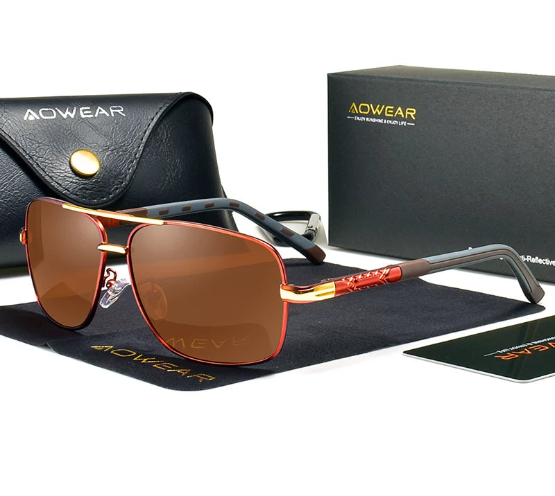 Square Retro Polarized Sunglasses - Brooksandezra
