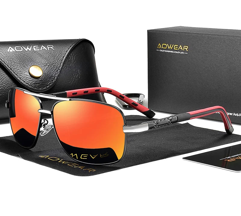 Square Retro Polarized Sunglasses - Brooksandezra